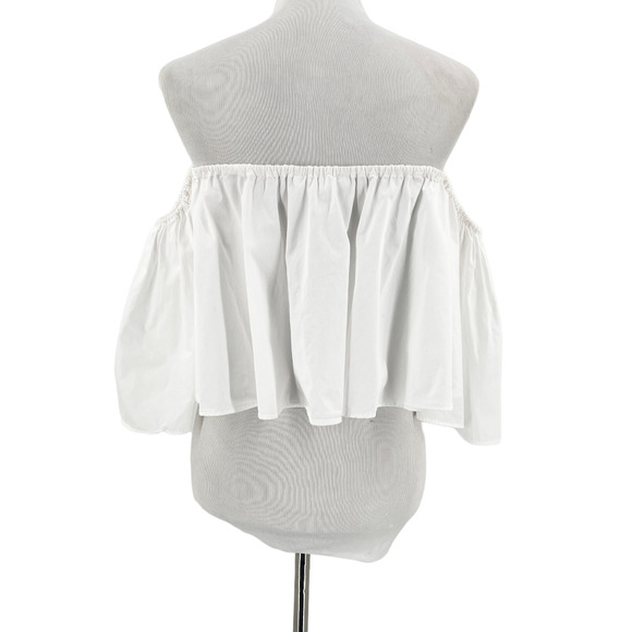 N Nicholas Off Shoulder Ruffle Top in White - Picture 11 of 15